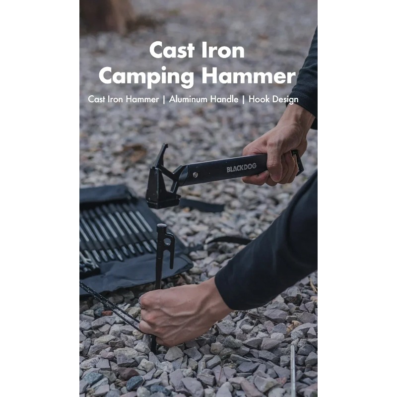Outdoor Hunting Dog Supply - Martelo de Acampamento BLACKDOG: Ferramenta Tática